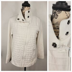 Lululemon 8 Jacket Fleece To Be Zip Up Hooded White Quilted